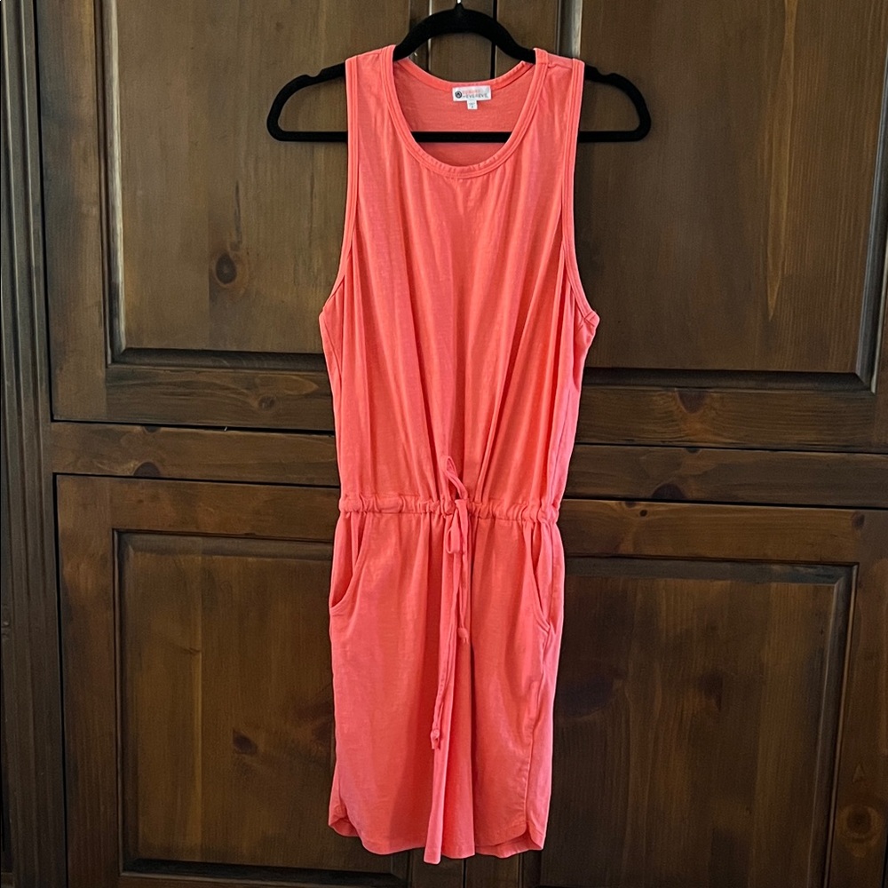 Sundry Coral Sleeveless Dress